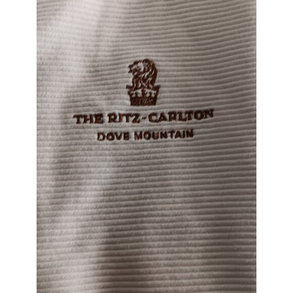 VTG The Ritz Carlton Dove Mountain Arizona Womens White Ribbed Jacket Full Zip M - Picture 6 of 16